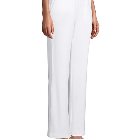 Women's Petite Sport Knit High Rise Elastic Waist Pull On Pants - Picture 3 of 5